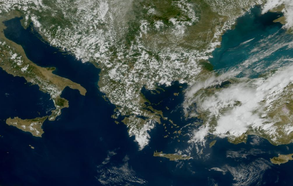 Τελευταία δορυφορική εικόνα νεφοκάλυψης