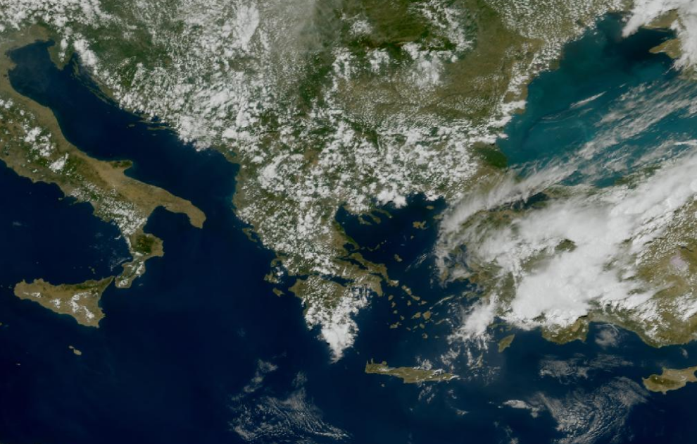 Τελευταία δορυφορική εικόνα νεφοκάλυψης