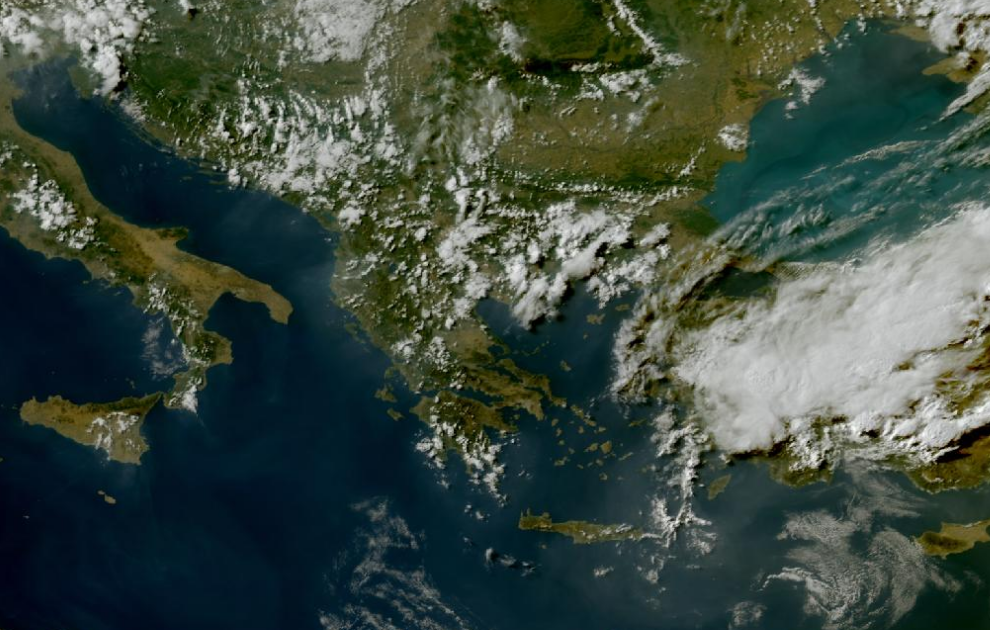 Τελευταία δορυφορική εικόνα νεφοκάλυψης