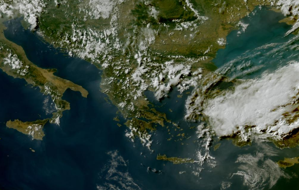 Τελευταία δορυφορική εικόνα νεφοκάλυψης