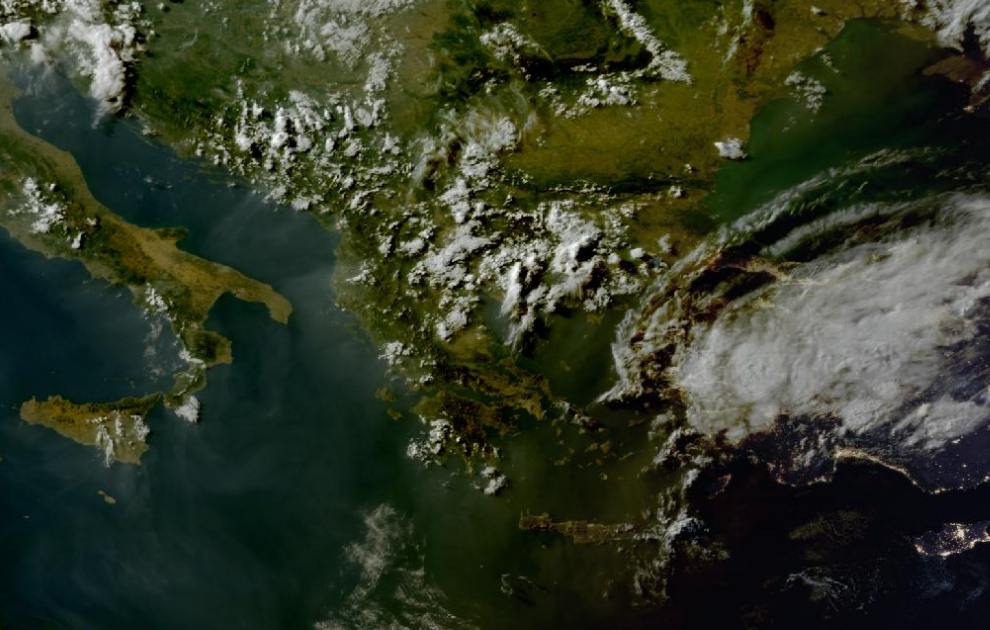 Τελευταία δορυφορική εικόνα νεφοκάλυψης