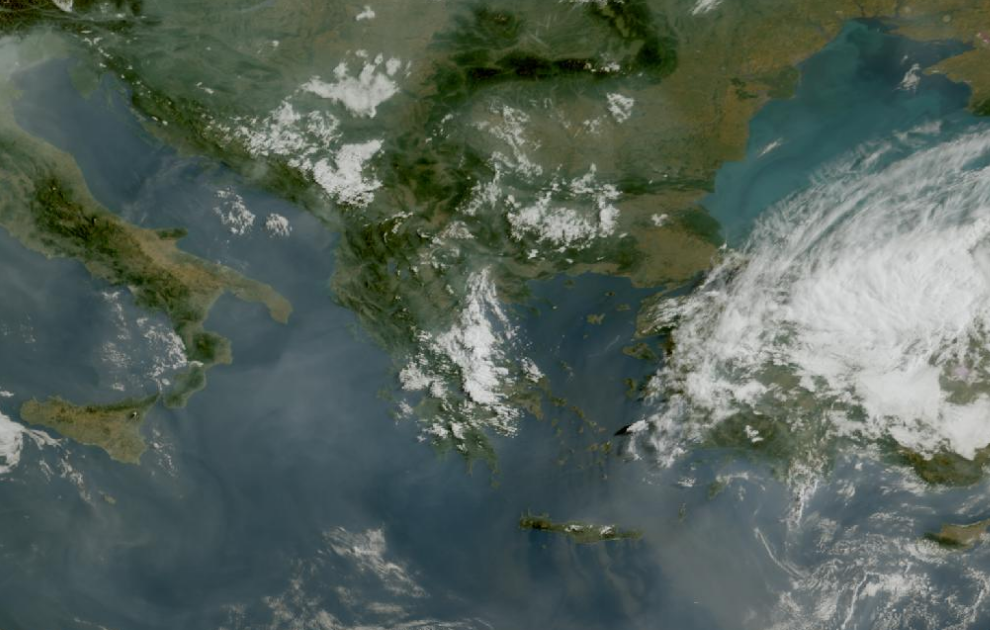Τελευταία δορυφορική εικόνα νεφοκάλυψης
