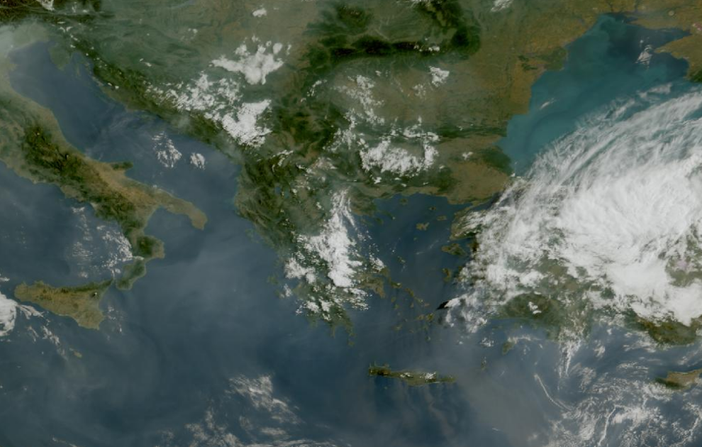 Τελευταία δορυφορική εικόνα νεφοκάλυψης