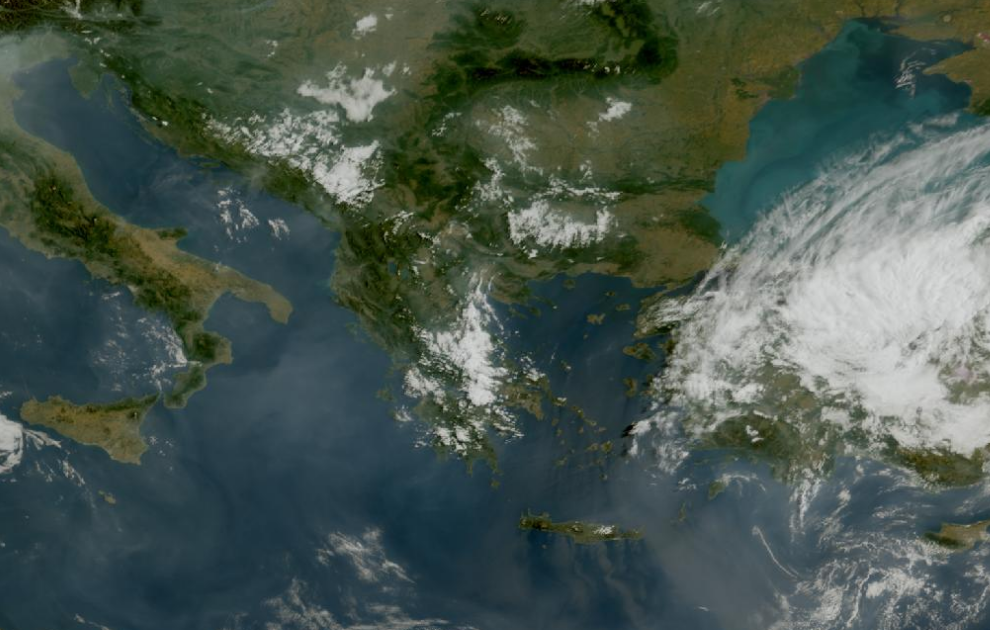 Τελευταία δορυφορική εικόνα νεφοκάλυψης