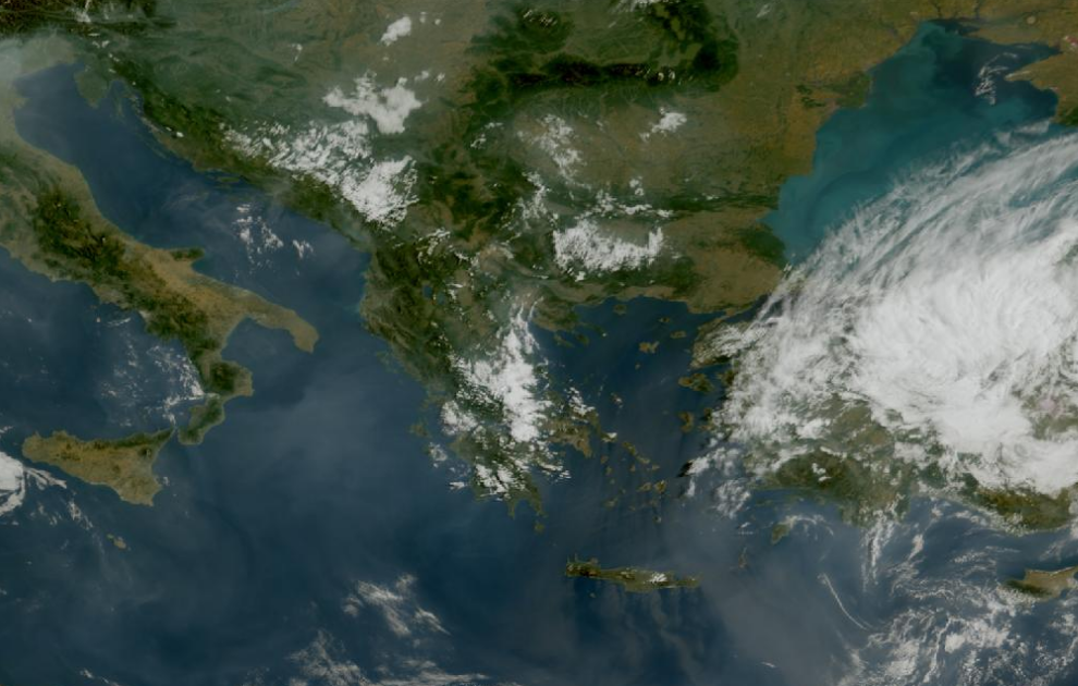 Τελευταία δορυφορική εικόνα νεφοκάλυψης