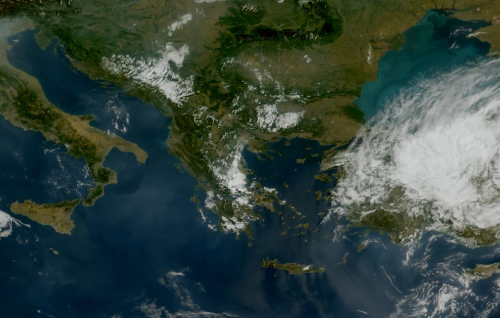 Τελευταία δορυφορική εικόνα νεφοκάλυψης