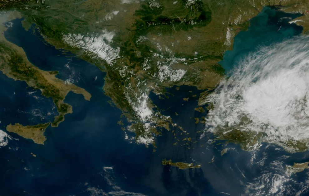 Τελευταία δορυφορική εικόνα νεφοκάλυψης