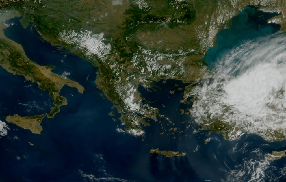 Τελευταία δορυφορική εικόνα νεφοκάλυψης