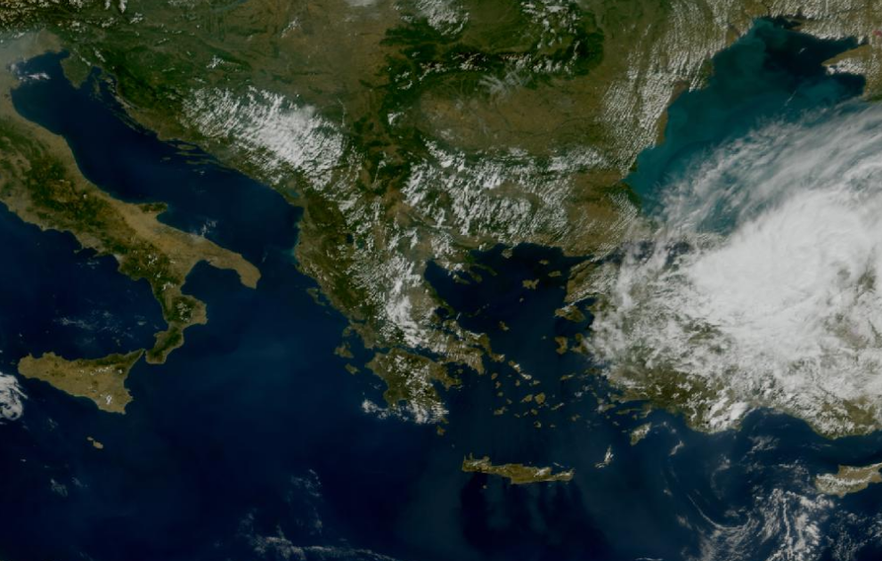 Τελευταία δορυφορική εικόνα νεφοκάλυψης