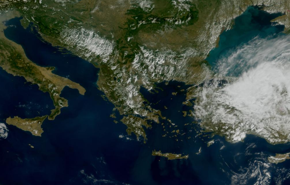 Τελευταία δορυφορική εικόνα νεφοκάλυψης