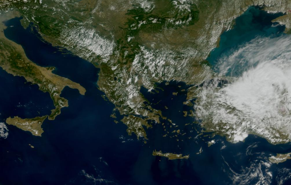 Τελευταία δορυφορική εικόνα νεφοκάλυψης