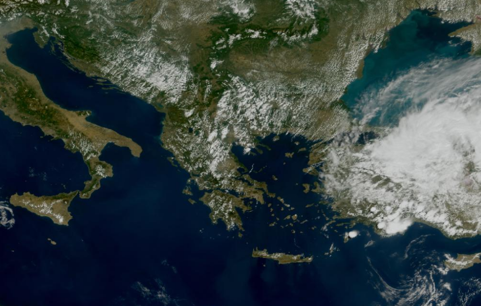 Τελευταία δορυφορική εικόνα νεφοκάλυψης