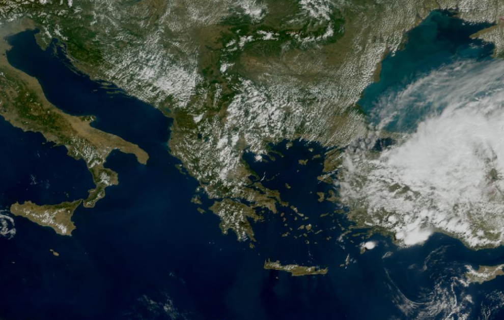 Τελευταία δορυφορική εικόνα νεφοκάλυψης
