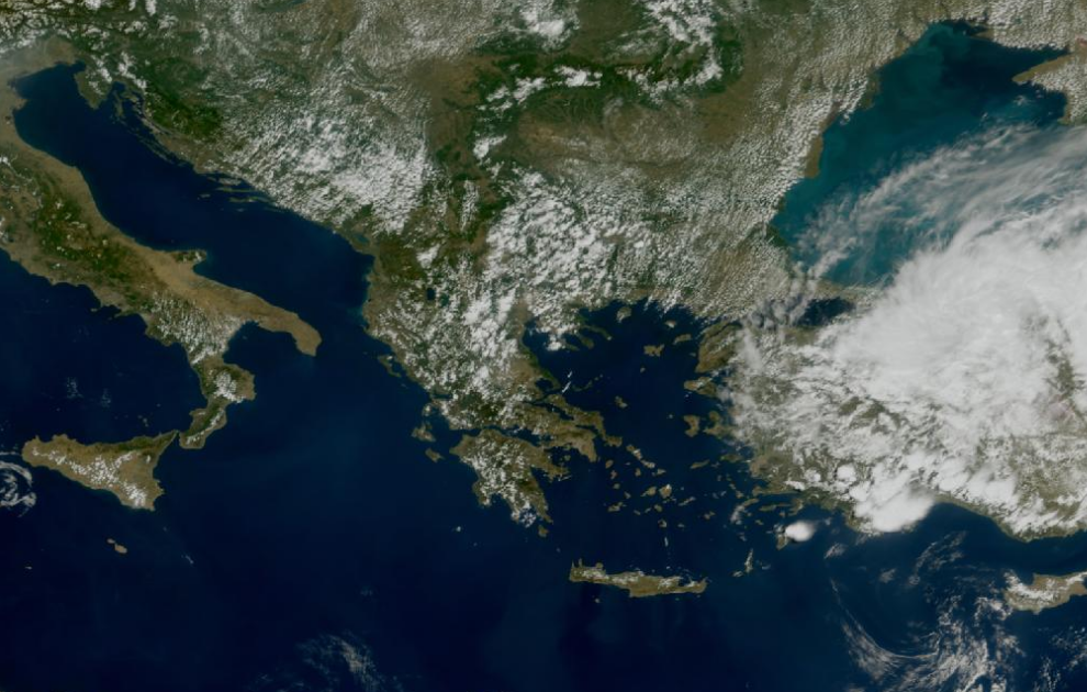 Τελευταία δορυφορική εικόνα νεφοκάλυψης