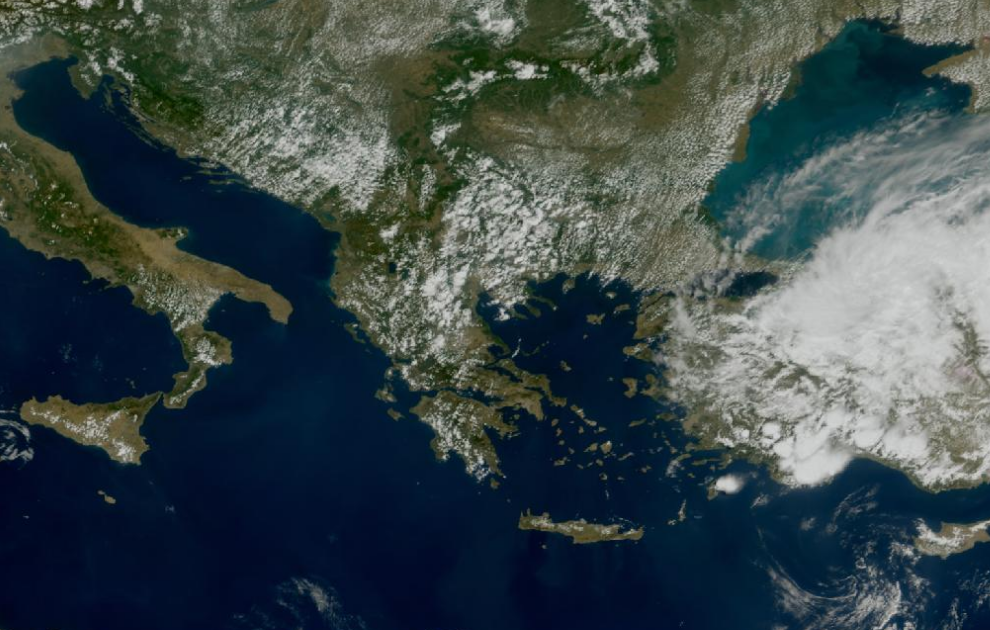 Τελευταία δορυφορική εικόνα νεφοκάλυψης