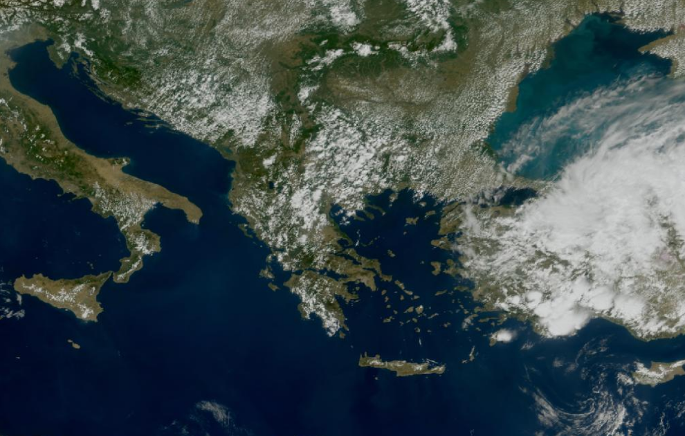 Τελευταία δορυφορική εικόνα νεφοκάλυψης