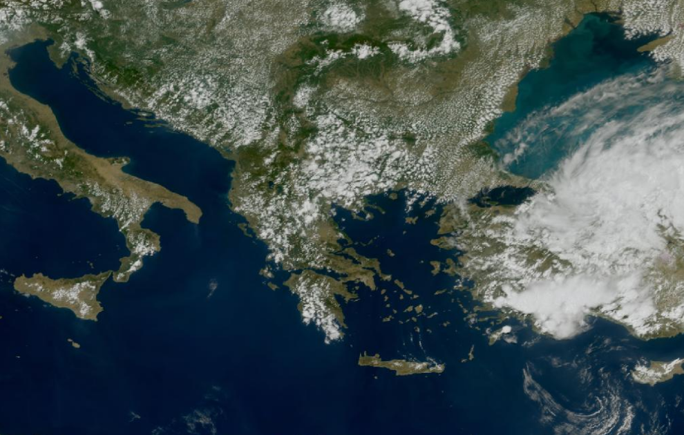 Τελευταία δορυφορική εικόνα νεφοκάλυψης
