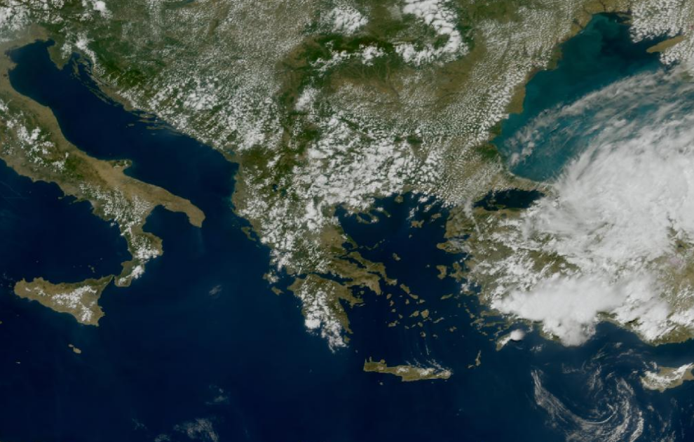 Τελευταία δορυφορική εικόνα νεφοκάλυψης