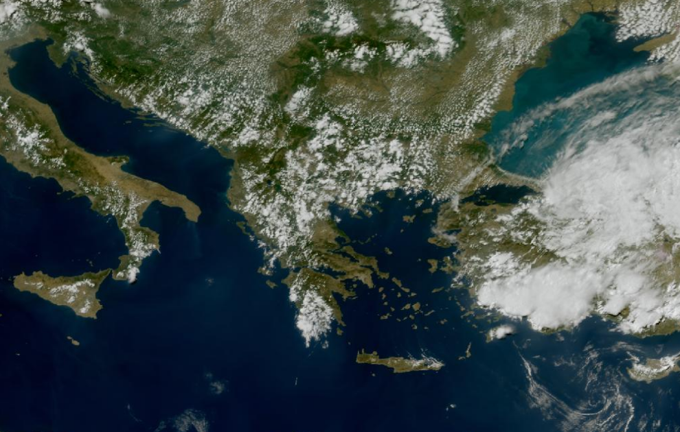 Τελευταία δορυφορική εικόνα νεφοκάλυψης