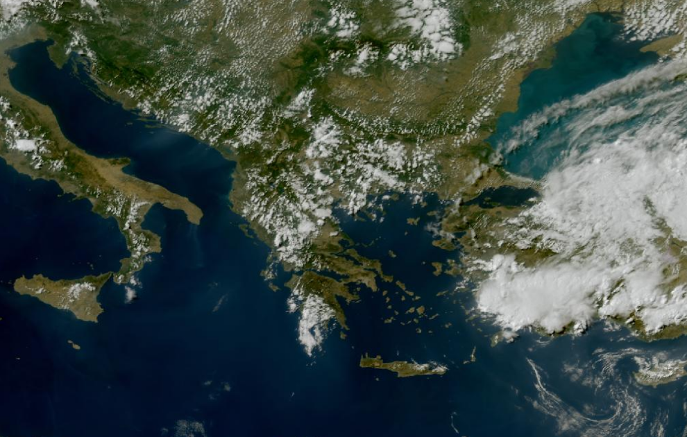 Τελευταία δορυφορική εικόνα νεφοκάλυψης