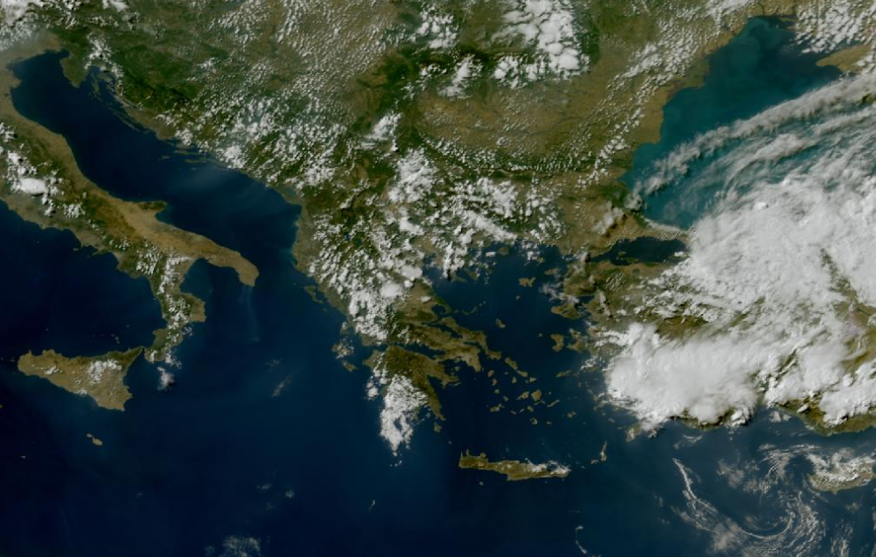 Τελευταία δορυφορική εικόνα νεφοκάλυψης