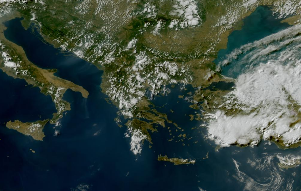 Τελευταία δορυφορική εικόνα νεφοκάλυψης
