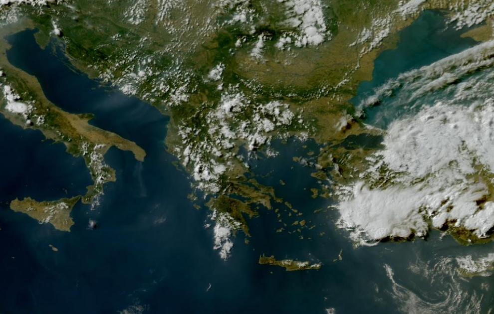 Τελευταία δορυφορική εικόνα νεφοκάλυψης