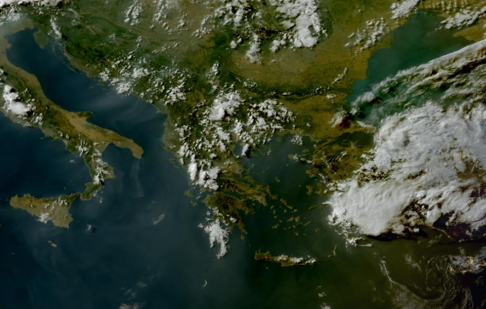 Τελευταία δορυφορική εικόνα νεφοκάλυψης