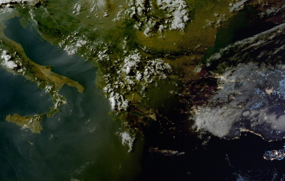 Τελευταία δορυφορική εικόνα νεφοκάλυψης