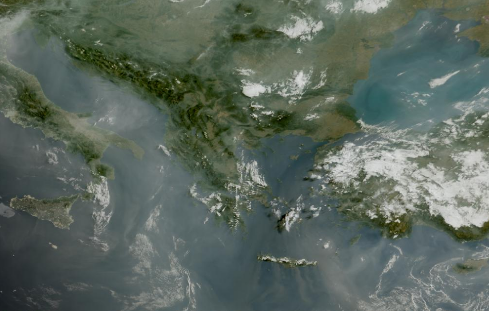 Τελευταία δορυφορική εικόνα νεφοκάλυψης