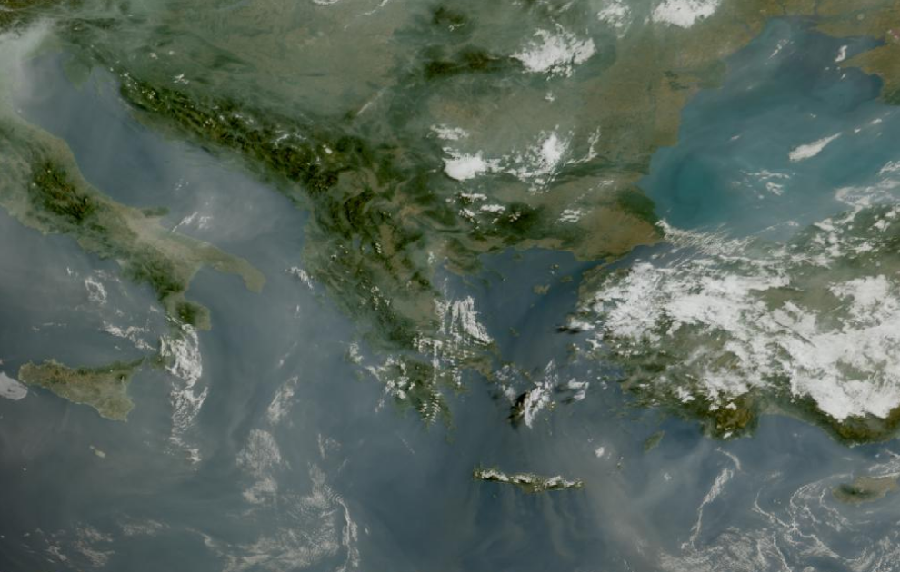 Τελευταία δορυφορική εικόνα νεφοκάλυψης
