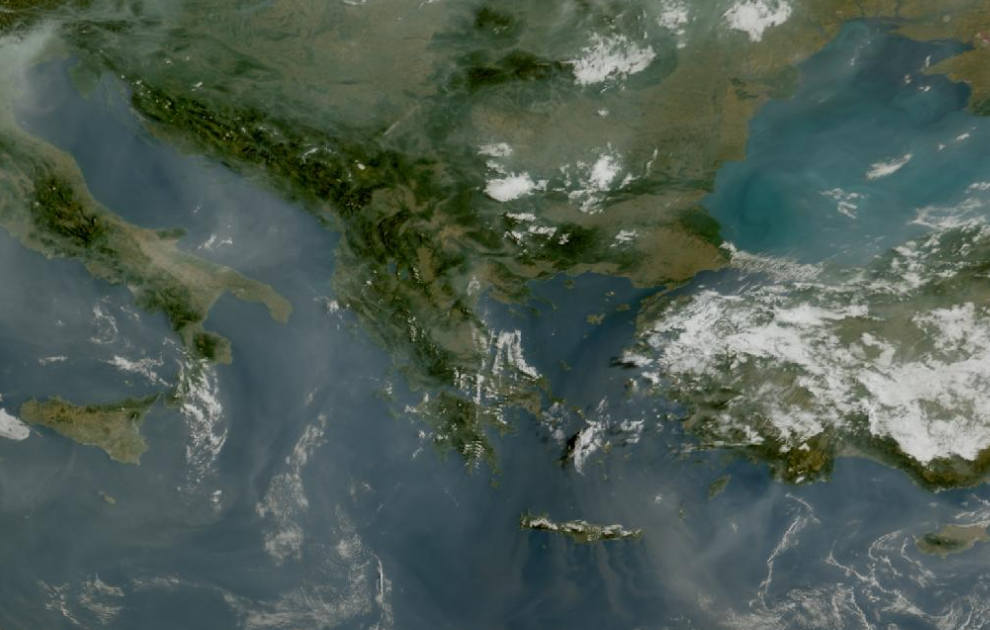 Τελευταία δορυφορική εικόνα νεφοκάλυψης