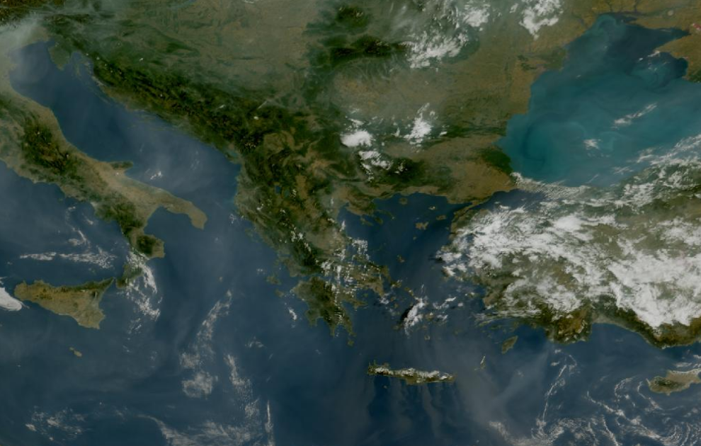 Τελευταία δορυφορική εικόνα νεφοκάλυψης