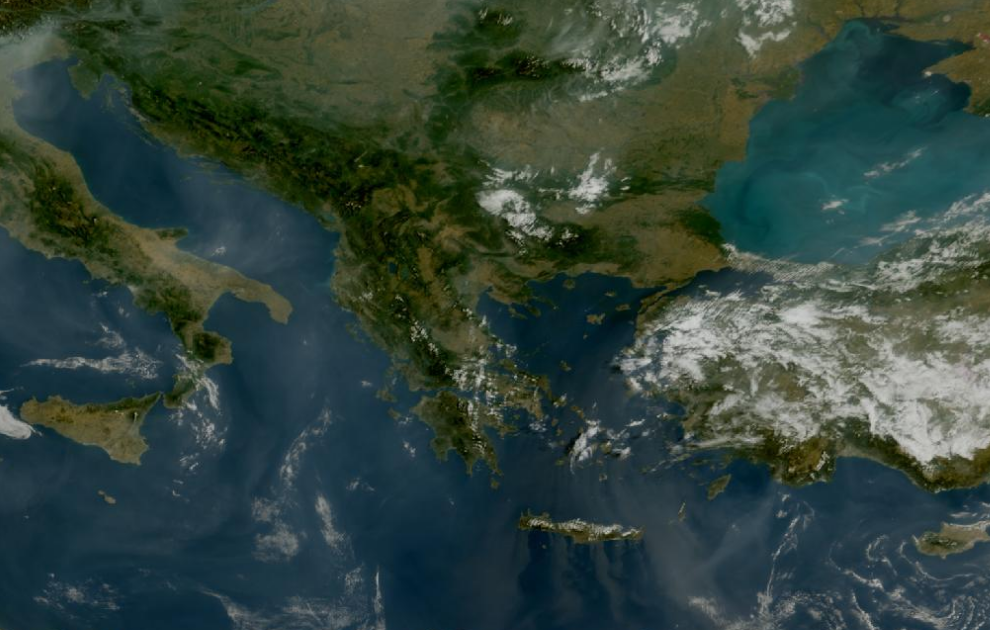 Τελευταία δορυφορική εικόνα νεφοκάλυψης