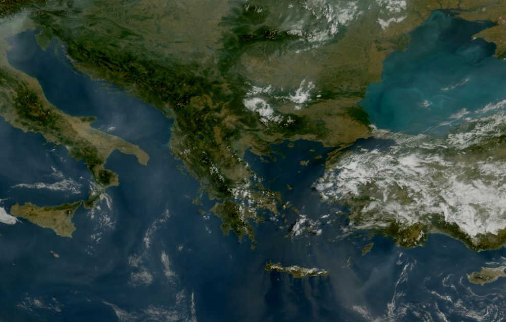 Τελευταία δορυφορική εικόνα νεφοκάλυψης