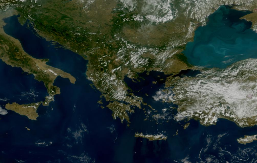 Τελευταία δορυφορική εικόνα νεφοκάλυψης