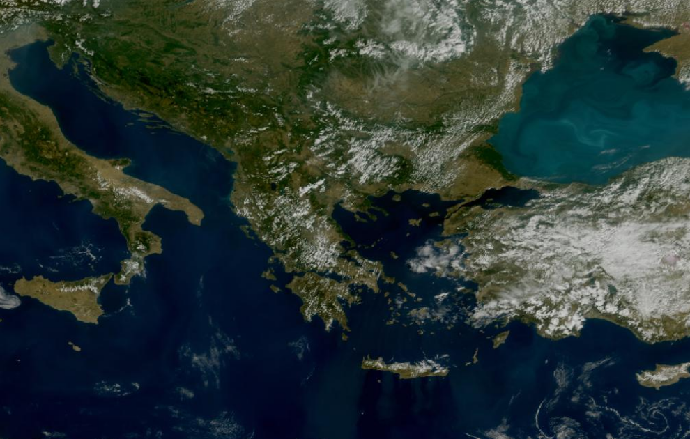 Τελευταία δορυφορική εικόνα νεφοκάλυψης