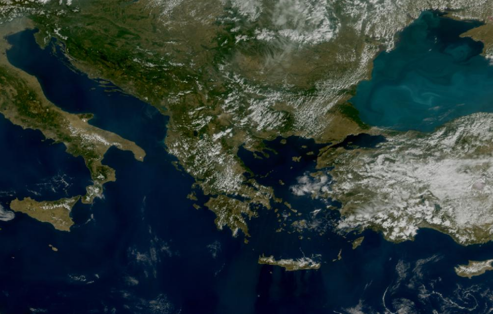 Τελευταία δορυφορική εικόνα νεφοκάλυψης