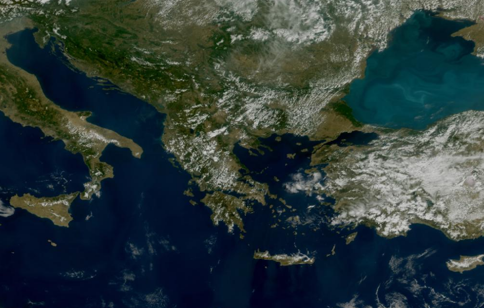 Τελευταία δορυφορική εικόνα νεφοκάλυψης