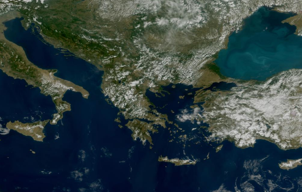 Τελευταία δορυφορική εικόνα νεφοκάλυψης