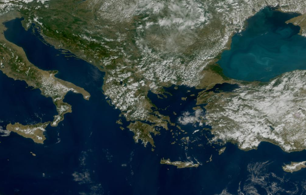 Τελευταία δορυφορική εικόνα νεφοκάλυψης