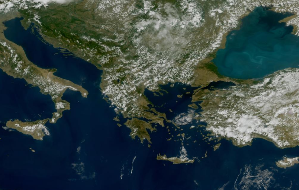 Τελευταία δορυφορική εικόνα νεφοκάλυψης