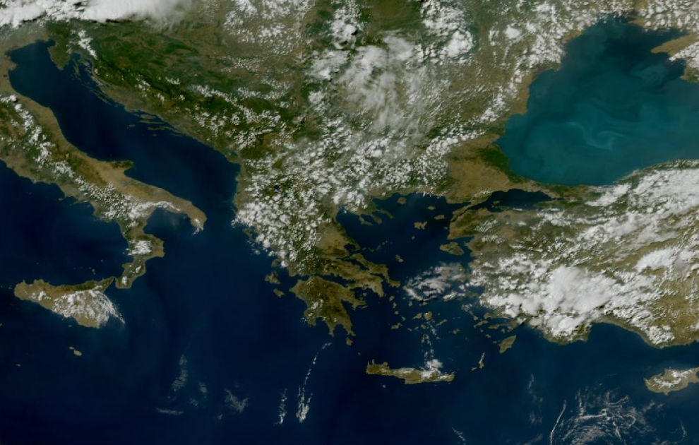 Τελευταία δορυφορική εικόνα νεφοκάλυψης