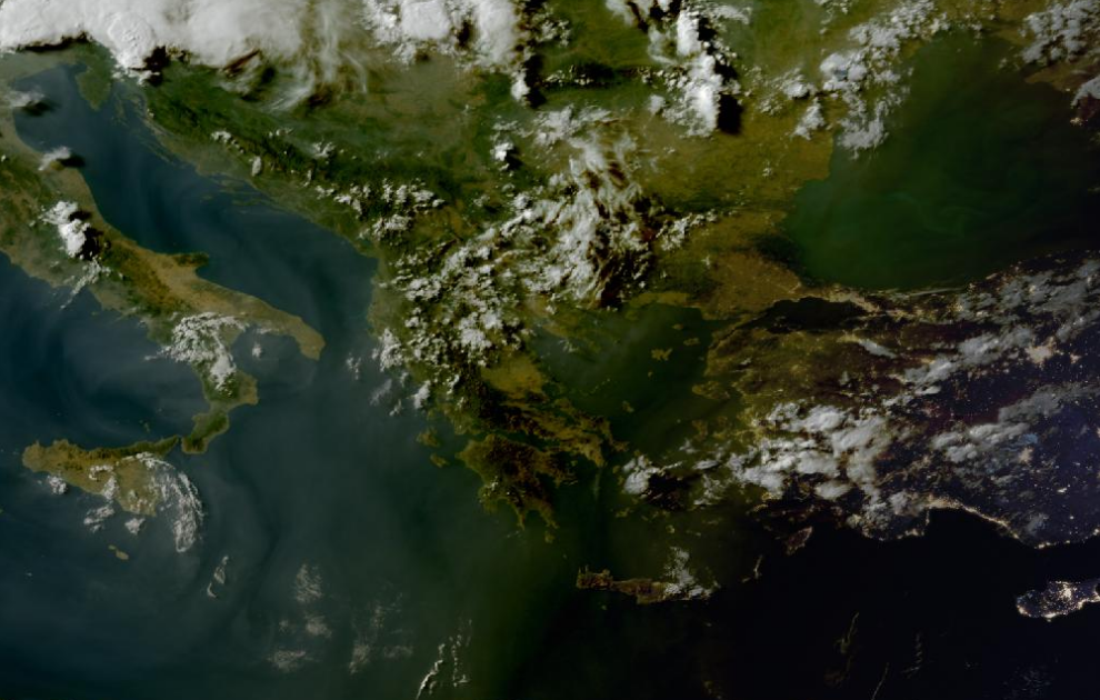 Τελευταία δορυφορική εικόνα νεφοκάλυψης