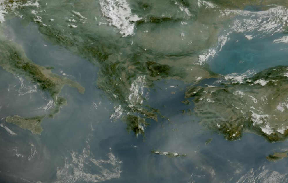 Τελευταία δορυφορική εικόνα νεφοκάλυψης