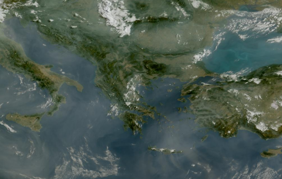 Τελευταία δορυφορική εικόνα νεφοκάλυψης