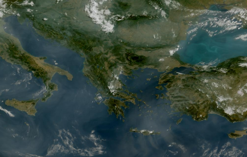 Τελευταία δορυφορική εικόνα νεφοκάλυψης
