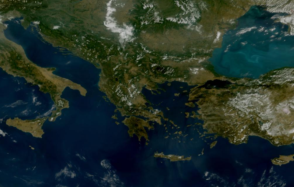 Τελευταία δορυφορική εικόνα νεφοκάλυψης