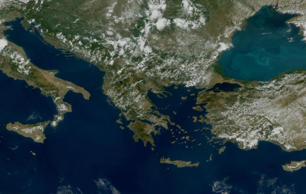 Τελευταία δορυφορική εικόνα νεφοκάλυψης