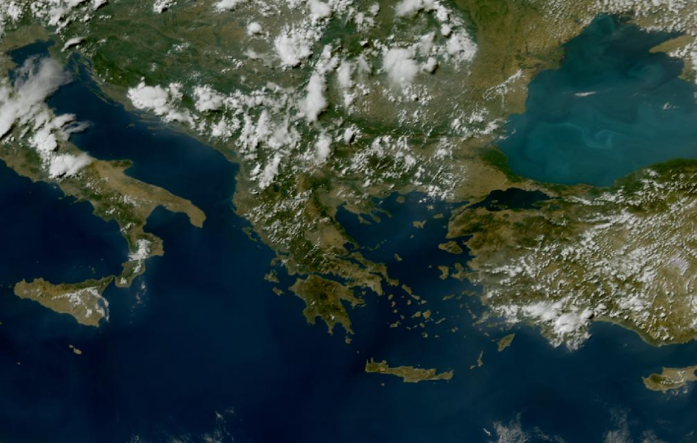Τελευταία δορυφορική εικόνα νεφοκάλυψης